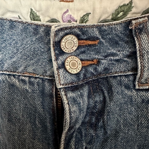 Vintage Limited Too Embroidered Boy Fit Jeans Size 12 - Picture 5 of 7